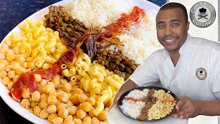 How to Make the BEST Koshari  Egyptian Vegan Street Food  Chef Vic Cuisine [upl. by Nnayar]