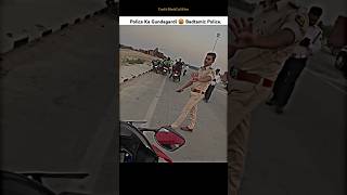 Police vs Bikers 😨Police ka Gundagardi🤬Tail tidy Number plate Challan shorts bike rider police [upl. by Winebaum]