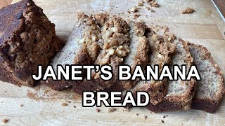 Janet’s Banana Bread Easy Recipe With Streusel Topping 🍌 CookThink [upl. by Tiersten]