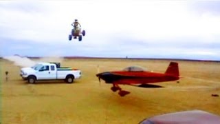 Quad Jump over Flying Airplane  Matt Coulter and Troy Hartman [upl. by Malti813]