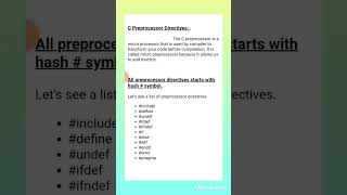 C preprocessor directives [upl. by Silda475]