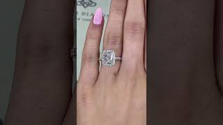 25ct Radiant Diamond Halo Engagement Ring  quotVictoriaquot [upl. by Shirberg]