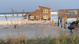 ‘Oh my god’ North Carolina home swept away by ocean swells amid Hurricane Ernesto [upl. by Tranquada]