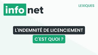 Lindemnité de licenciement cest quoi  définition aide lexique tuto explication [upl. by Winifield1]