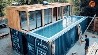 Man Builds Amazing Container House on Island  Start to Finish DIY Build by Fabricatusueno [upl. by Pisarik]