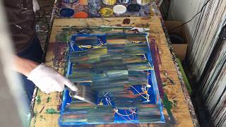 how to paint easy abstract art with a brush [upl. by June]