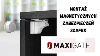 Magnetyczna Blokada zabezpieczenie szafek szuflad magnetic locks maxigate [upl. by Nawj]