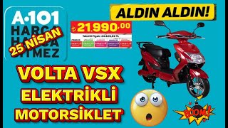 EHLİYET GEREKTİRMEYEN VOLTA VSX ELEKTRİKLİ MOTORLU BİSİKLET 25 NİSAN A101 SATIŞTA 21990 TL [upl. by Tessler]