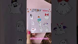 Diy Halloween Stickers artandcraftbymanothahim shorts halloween [upl. by Ettegdirb]