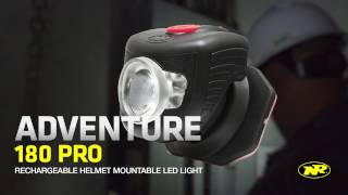 NiteRider Adventure 180 PRO  Rechargeable Helmet Mountable LED Light [upl. by Larkin]