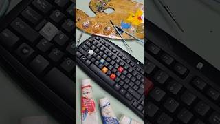 customised keyboard part 4 F’ art acrylic painting acrylicpainting artist paintingstyles [upl. by Metzger]