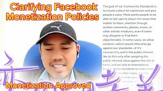 How your monetization in Facebook approved clarifying Facebook Policies monitization instreamads [upl. by Kumar]