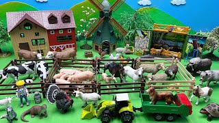 Farm Animals With Schleich Animal And Playmobil  Cow Horse Chicken Pig [upl. by Renny587]