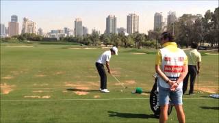 Javier Ballesteros swing on the range at the 25th Omega Dubai Desert Classic [upl. by Cornelle]