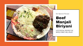 Eid Special Beef Manjali Biriyani in Malayalam  Trending Manjali Biriyani [upl. by Anuayek]