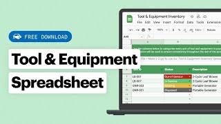 Creating a Tool amp Equipment Inventory Spreadsheet w Free Template  Fleet Management Tools [upl. by Dearborn]