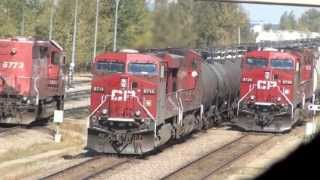 CP Rail  Red Deer Yard Action  September 2013 [upl. by Windham]