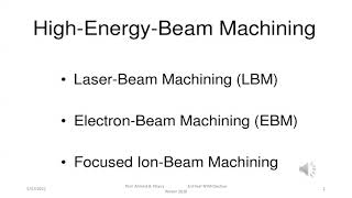 MACHINING Laser beam machining meeting part 1 [upl. by Cortney]