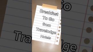 quotBreakfast To Go from Travelodge Hotelsquot UK Breakfast Hotels travelodge [upl. by Fritzie]