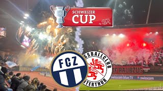 FCZ vs FC Winterthur  Stadionvlog  WINTERTHUR ZIEHT IN DEN CUP HALBFINAL😮🤯 PYRO SHOW VON KURVEN🤩 [upl. by Ankney447]