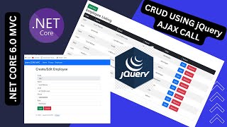 ASPNET Core MVC CRUD Operations using jQuery ajax call Entity Framework Core  Client validation [upl. by Stacy114]