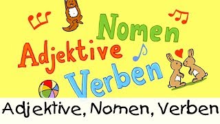 💡 Adjektive Nomen Verben  Kinderlieder zum Lernen [upl. by Orson]