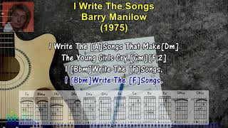 I WRITE THE SONGS  Barry Manilow 1975 Karaoke SingALong Lyrics amp Guitar Chords oldies [upl. by Heida]