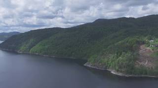 Tonstad Sirdal Sirdalsvatnet  Flying Over Norway [upl. by Saraann235]