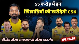 IPL 2025 Auction  CSK Top Target players list  CSK All Target players in mega Auction [upl. by Meaghan]