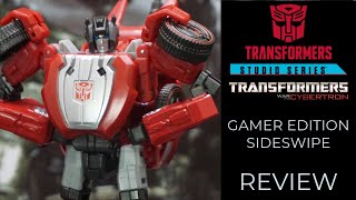 Transformers Studio Series Gamer Edition Sideswipe Transformers War For Cybertron Review [upl. by Yuh]