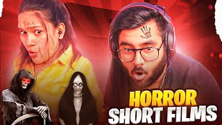 Reacting to 3 Horror  short films 🤯 CookiePie  Hitesh KS [upl. by Amimej]