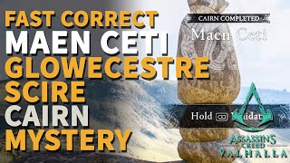 Maen Ceti Mystery Solution Assassins Creed Valhalla Glowecestrescire Cairn Rocks [upl. by Theobald479]