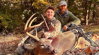 Two BIG bucks down Bow hunting Dead Silent Bowhunters [upl. by Irot]