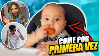 NUESTRO HIJO PRUEBA LA COMIDA POR PRIMERA VEZ 😱 esta fue su reacción [upl. by Brightman]