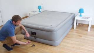 Matelas gonflable électrique Intex Foam Top Bed Fiber Tech 2 places  64468 [upl. by Terag58]