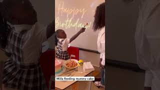 MILLA FEEDING MUMMY CAKE ON HER BIRTHDAY IN SCHOOL [upl. by Jaine]