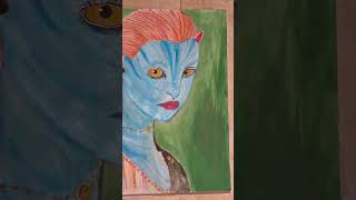 Avatar Painting  Avatar movie character  Water color painting  youtube short video [upl. by Najtsirk]