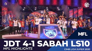 JOHOR DARUL TAZIM 41 SABAH LS10  MFL HIGHLIGHTS 2020 [upl. by Buchalter]