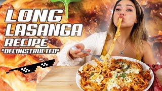 Veronica Wang Makes Cheese Lasagna 먹방 Mukbang 라자냐 Cheesy Deconstructed Lasagna Recipe [upl. by Ynatsyd126]