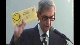 World Smile Day® 1999 Harvey Ball amp Smileys Message  Smiley Stamp unveiling [upl. by Xever]