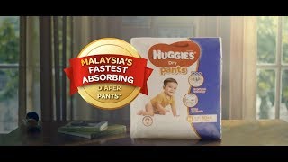 Huggies Dry Pants  Malaysias Fastest Absorbing Diaper Pants [upl. by Livingstone149]