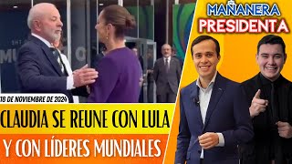 MañaneraPresidenta  CLAUDIA llega a BRASIL para el G20 Tiene REUNIONES con LÍDERES MUNDIALES [upl. by Suedama]