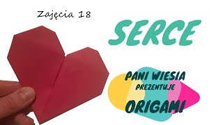 Origami dla DZIECI ★ Zajęcia 18 ★ Serce ★ Serduszko  PREZENT NA DZIEŃ MAMY [upl. by Mieka]