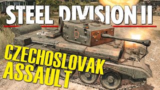 CZECHOSLOVAKS ATTACK the town under OVERWHELMING GERMAN ARTILLERY  Steel Division 2 Gameplay [upl. by Tolland]