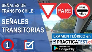 Señales de Tránsito CHILE 1 Señales Transitorias  PARTE 1  CONASET 2024 [upl. by Esorylime]