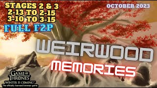 Weirwood Memories  F2P Formations  October 2023  GOT WIC [upl. by Artaed]