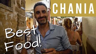 Best places to eat around Chania Crete  Chania food tour  Greek islands [upl. by Naihr687]