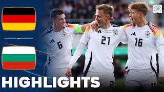 Germany vs Bulgaria  Highlights  U21 Euro Qualification 11102024 [upl. by Atekin236]