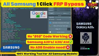 All Samsung FRP Bypass 1 Click 0 Not Working A20s Samsung No ADB Enable Fail new FRP Tool 🔥👌 [upl. by Aloysius495]