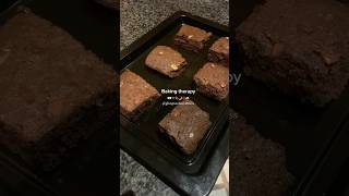 Baking therapy 💌✨🌹🍫baking bakingtherapy fudgybrownies brownies youtubeshorts [upl. by Au69]